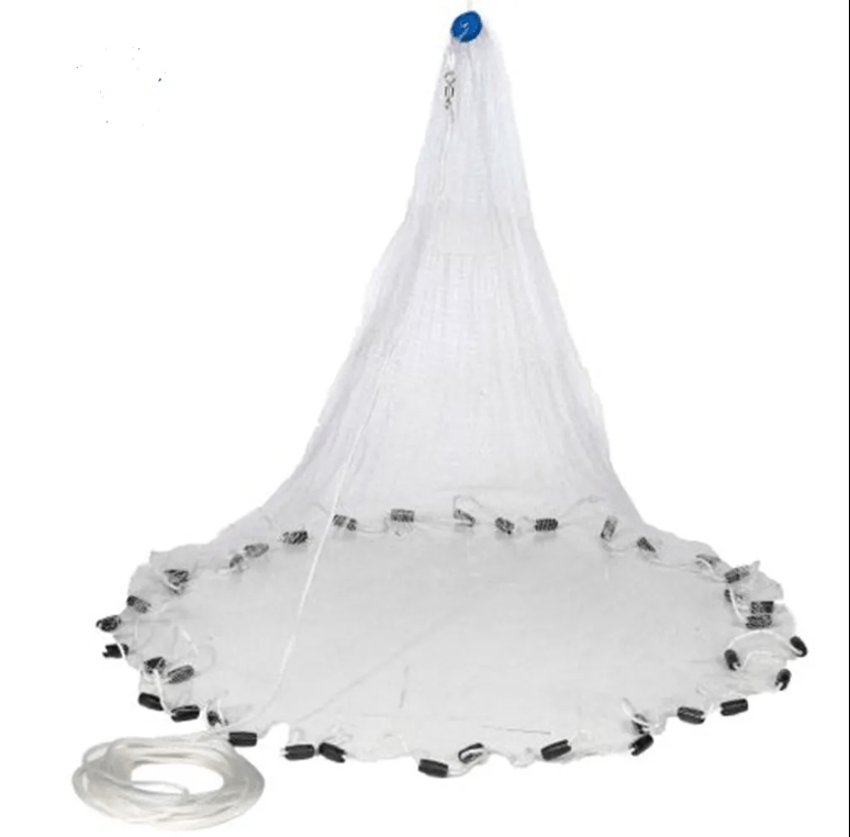 Action Fishing Nets CAST NETS 5FT Radius 2 inch White Cast Net USA Style