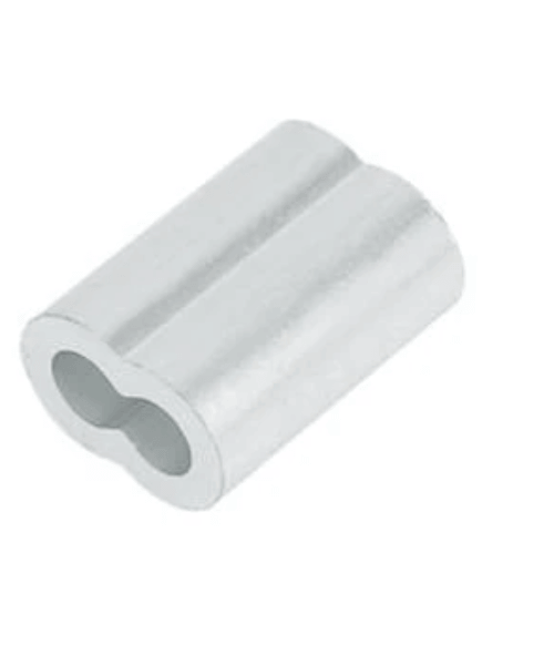 3.3MM Double Sleeve Crimp x50ps, aluminum crimp connector for secure electrical connections.