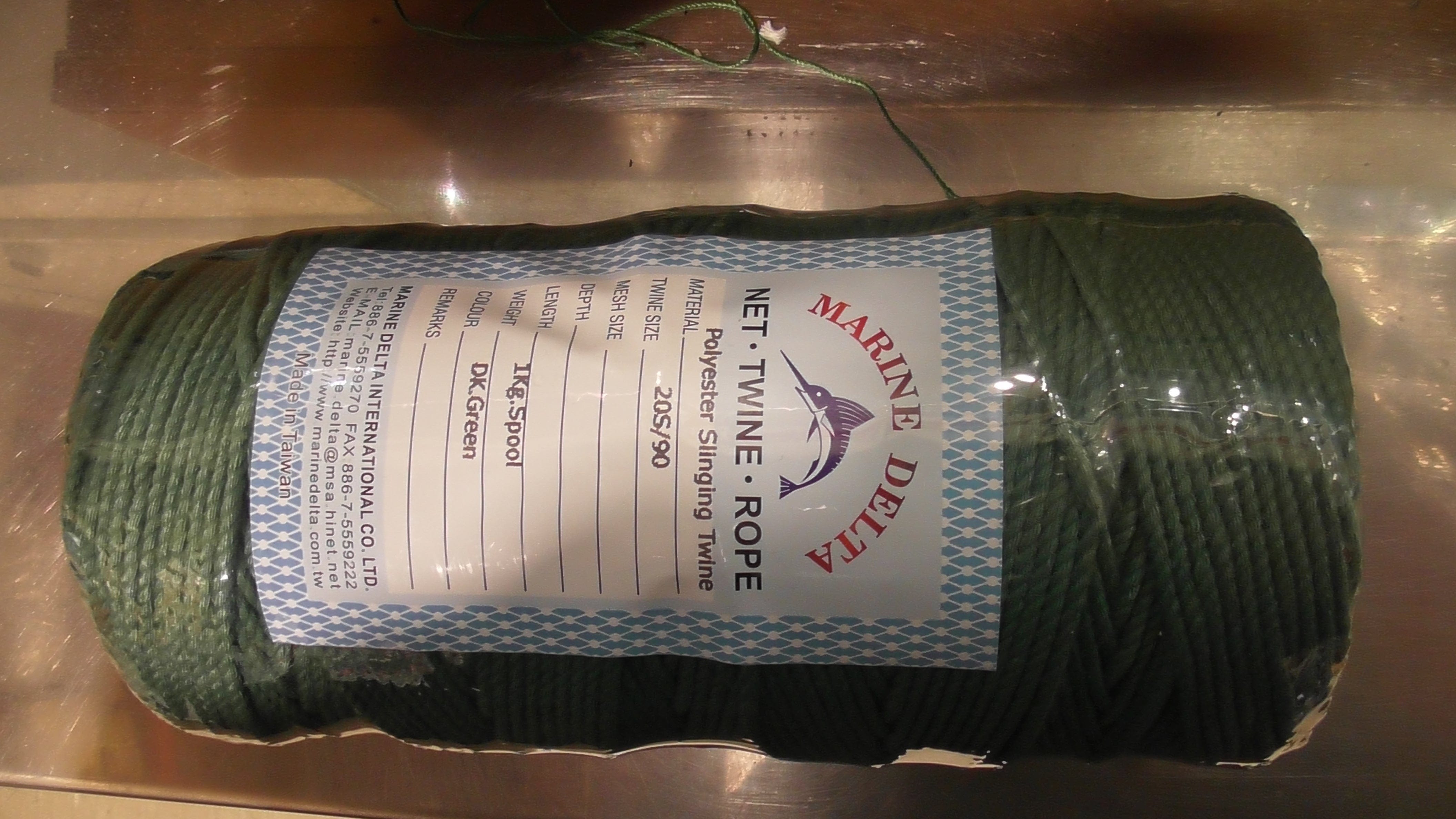Action Fishing Nets General #90 x 1kg Spool Long Line Twine Dark Green 20S/90 - 1 kg