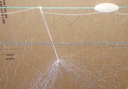 Flounder Net Mono Nesh Floats on Top rope 30m 40m 60m, showing detailed mesh and float design.