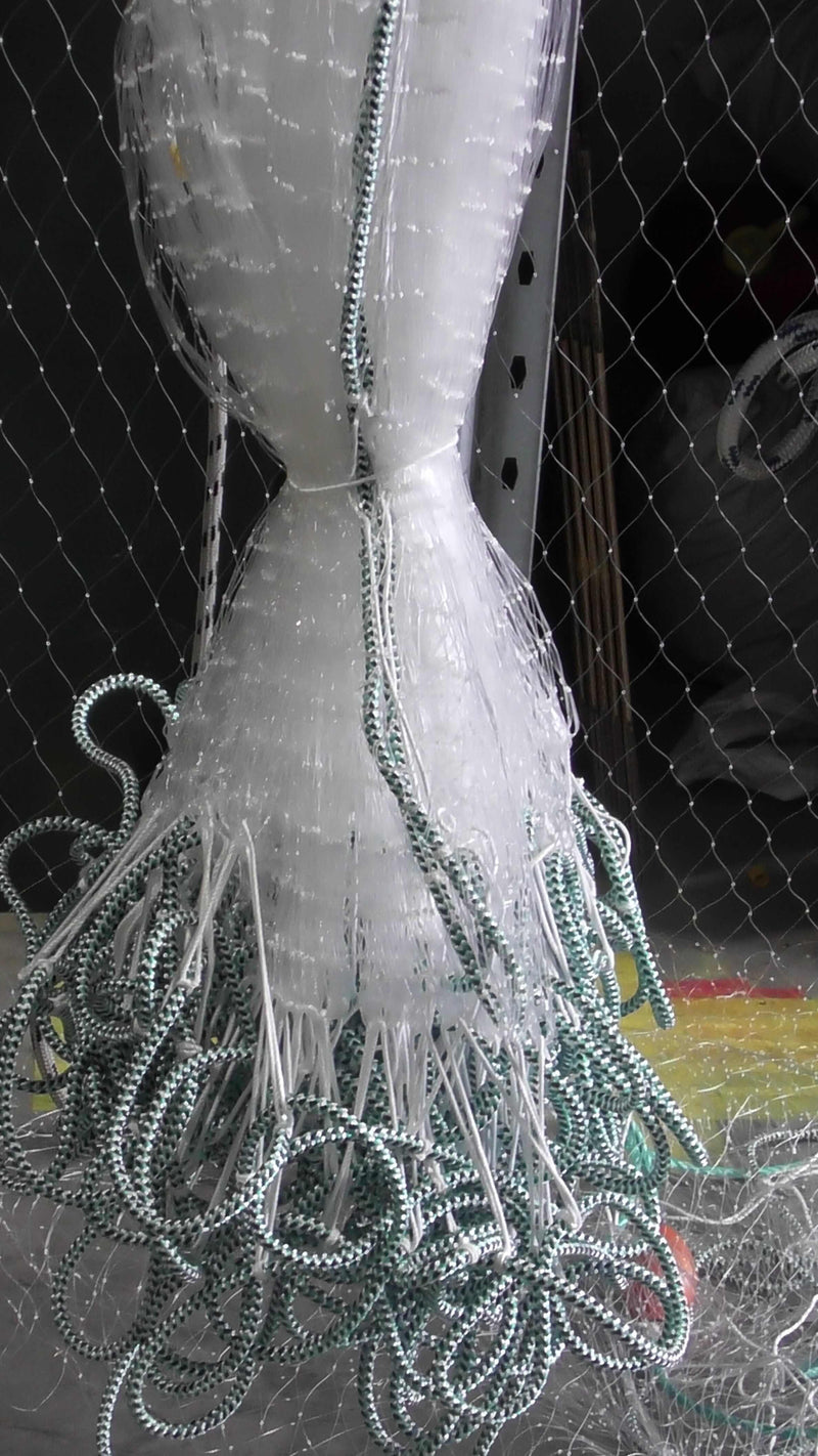 Strong 2-inch x 0.60mm  Pacific island net 30m 40m 60m 100m displayed with green and white mesh.