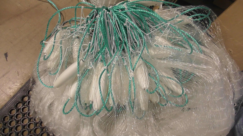 Strong 2-inch x 0.60mm  Pacific island net 30m 40m 60m 100m with green floats and lead core bottoms.