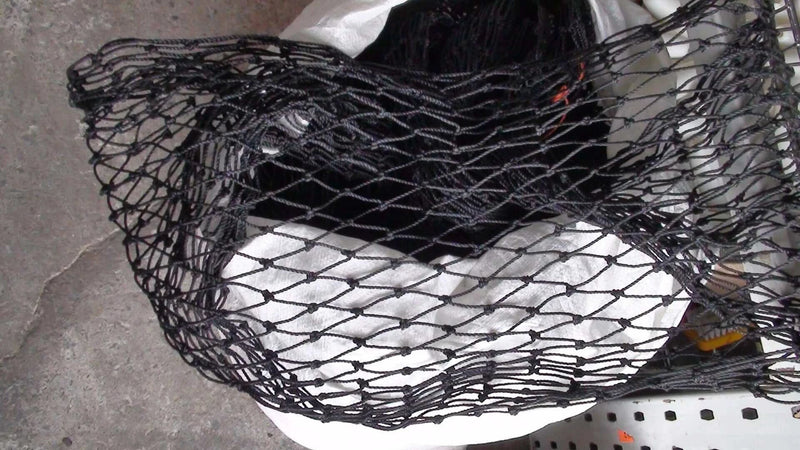 Cray Pot Mesh 60ply 3" 25MD black per meter showing durable black netting for cray fishing.