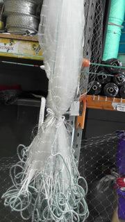 Mullet Nets Mono 20m 30m 40m 50m 60m 100m 90mm & 100mm displayed in fishing gear shop.