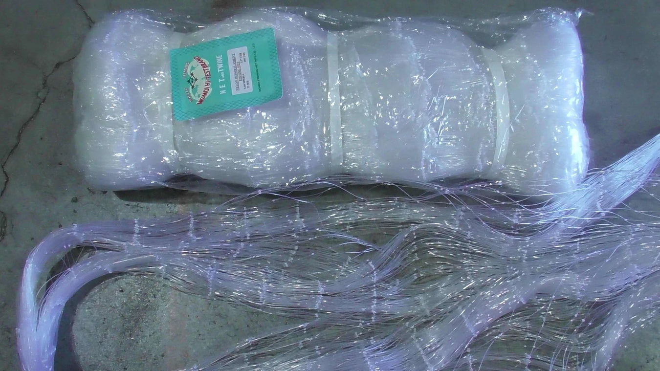 5-1/2 inch Snapper Mesh 0.6mm x 140mm x 25md SW, bundled snow white monofilament mesh for fishing.