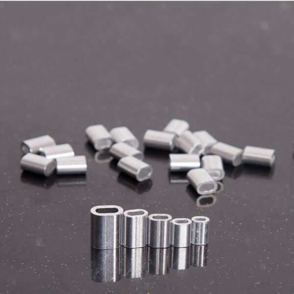 Mini Alli 0.8mm 1mm 1.2mm 1.3mm 1.5mm x 1000pcs small crimps on a reflective surface