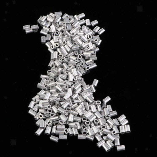 Mini Alli 0.8mm 1mm 1.2mm 1.3mm 1.5mm x 1000pcs, silver mini crimps for trace making.
