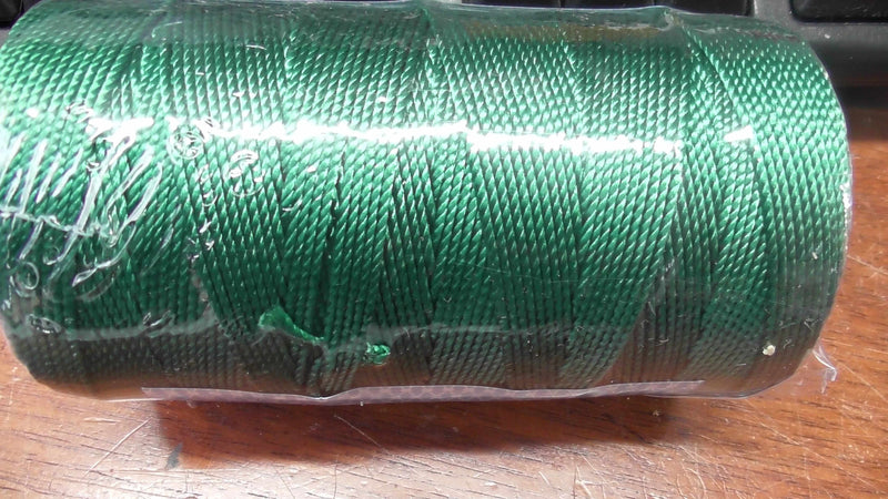 Fishing Net - Green Repair Twine 200 Gram Spool, ideal for repairing flounder set nets.