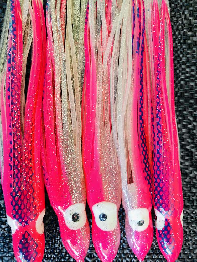 Pink Octopus Skirts - 180mm 5pcs - Action Outdoors Kiwi