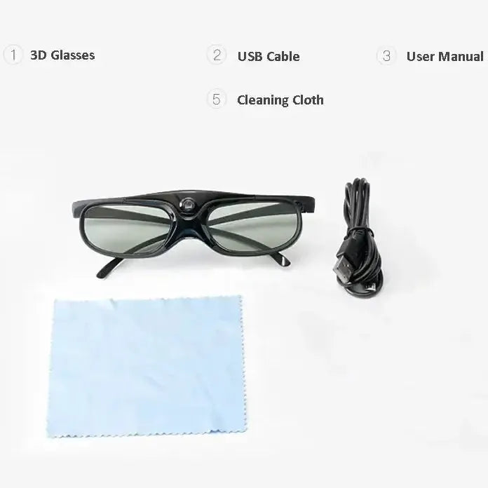 Active Shutter 3D Glasses (96–144Hz) for Projectors by Habicare
