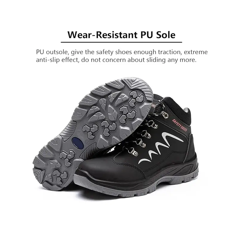 Work Safety Shoes Breathable Steel Cap Industrial Lightweight Construction by dealonline.co.nz
