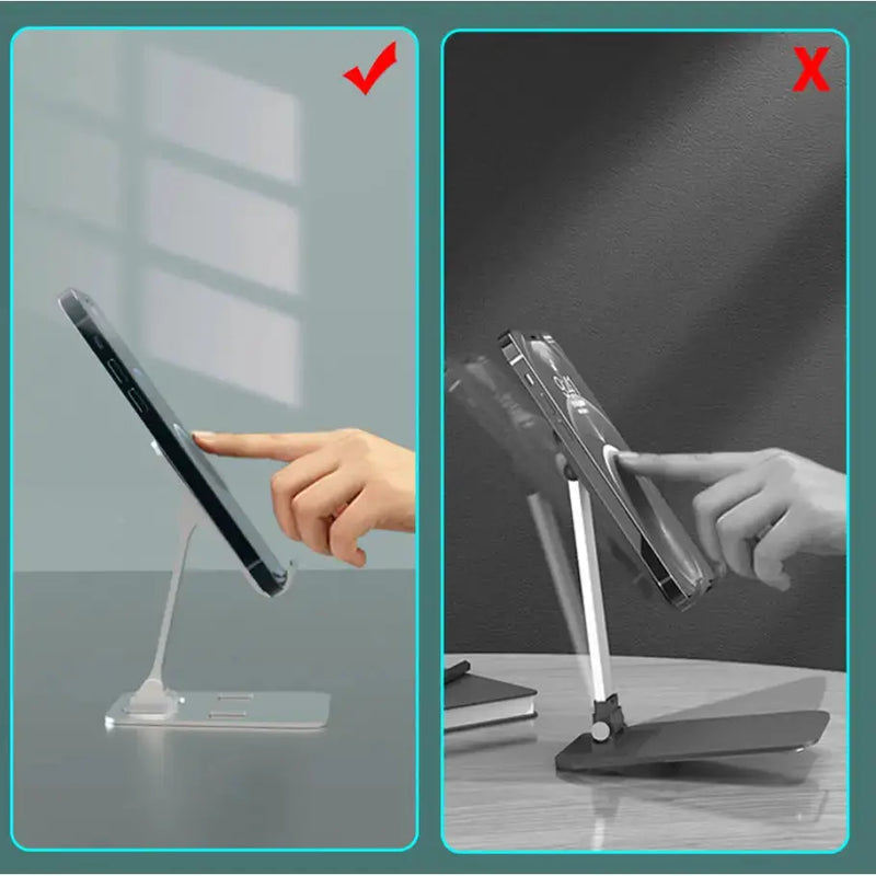 techplus Adjustable Aluminum Tablet & Phone Stand | Foldable Desktop Holder for Smartphones, iPad & Tablets Adjustable Aluminum Tablet & Phone Stand | Foldable Desktop Holder for Smartphones, iPad & Tablets