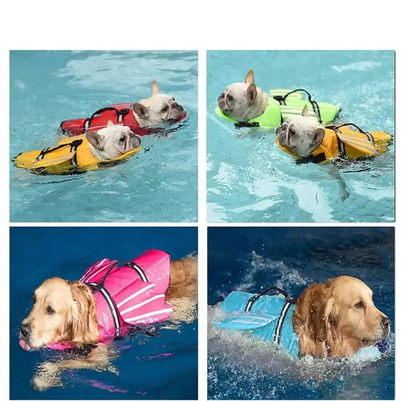 Adjustable Dog Life Jacket with Chin Float & Rescue Handle by Habicare