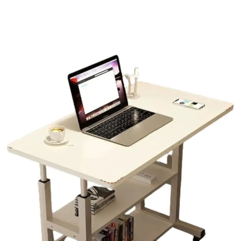 Adjustable Folding Desk with Storage Shelf & Wheels by Habicare