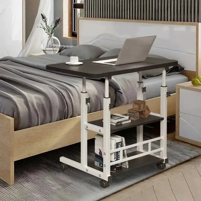 Adjustable Folding Desk with Storage Shelf & Wheels by Habicare