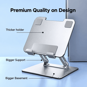 techplus Adjustable Height Laptop Stand – Foldable Air-Cooled Laptop & Tablet Holder Default Title Adjustable Height Laptop Stand – Foldable Air-Cooled Laptop & Tablet Holder Default Title