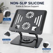 techplus Adjustable Laptop Stand for Upto 17-Inch Laptops – Foldable Ergonomic Notebook Holder Default Title Adjustable Laptop Stand for Upto 17-Inch Laptops – Foldable Ergonomic Notebook Holder Default Title