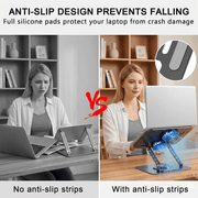techplus Adjustable Laptop Stand for Upto 17-Inch Laptops – Foldable Ergonomic Notebook Holder Default Title Adjustable Laptop Stand for Upto 17-Inch Laptops – Foldable Ergonomic Notebook Holder Default Title