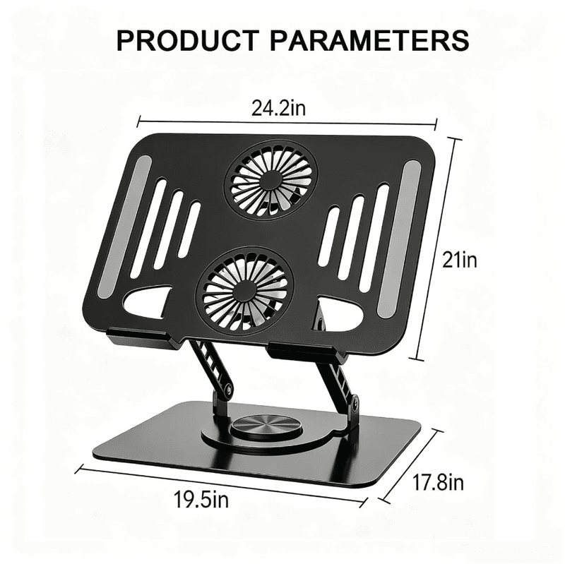 techplus Adjustable Laptop Stand for Upto 17-Inch Laptops – Foldable Ergonomic Notebook Holder Default Title Adjustable Laptop Stand for Upto 17-Inch Laptops – Foldable Ergonomic Notebook Holder Default Title