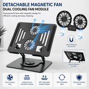 techplus Adjustable Laptop Stand for Upto 17-Inch Laptops – Foldable Ergonomic Notebook Holder Default Title Adjustable Laptop Stand for Upto 17-Inch Laptops – Foldable Ergonomic Notebook Holder Default Title