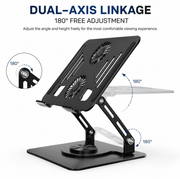 techplus Adjustable Laptop Stand for Upto 17-Inch Laptops – Foldable Ergonomic Notebook Holder Default Title Adjustable Laptop Stand for Upto 17-Inch Laptops – Foldable Ergonomic Notebook Holder Default Title