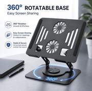 techplus Adjustable Laptop Stand for Upto 17-Inch Laptops – Foldable Ergonomic Notebook Holder Default Title Adjustable Laptop Stand for Upto 17-Inch Laptops – Foldable Ergonomic Notebook Holder Default Title