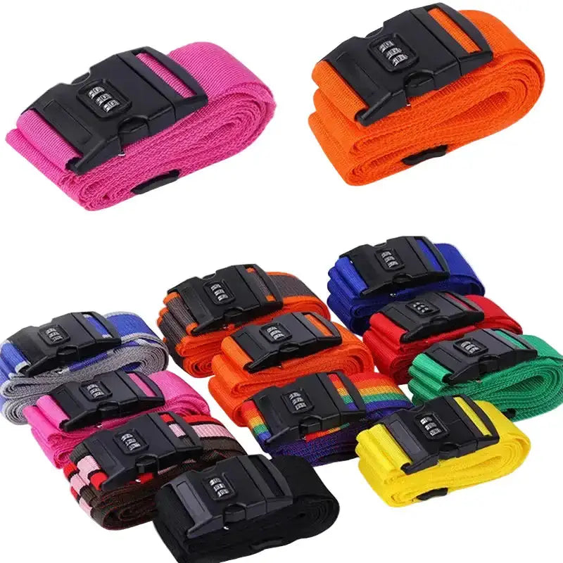 Adjustable Locking Luggage Strap with Buckle (different colours available) by Habicare