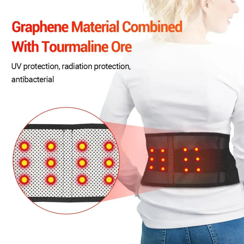 Adjustable Waist Tourmaline Self-Heating Therapy Belt by Habicare