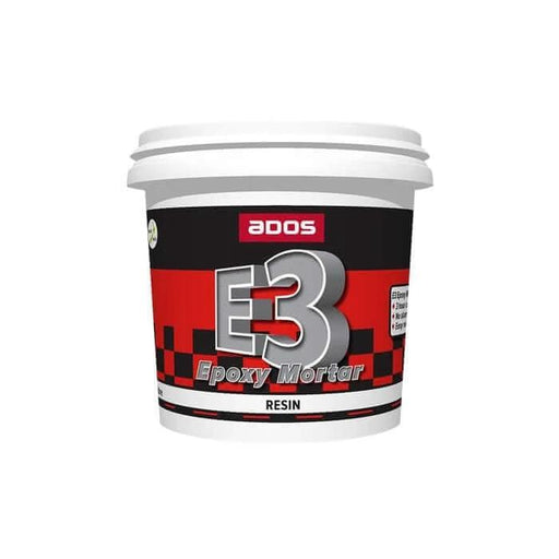 ADOS E3 Epoxy Mortar Resin 10L container for watertight repairs on various surfaces.