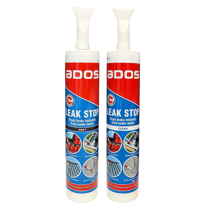 CRC ADOS Leak Stop Clear 300ml product image showing leak stop packaging in grey and clear options.