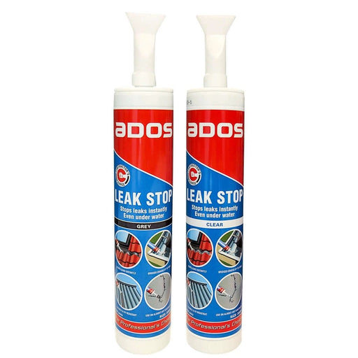 CRC ADOS Leak Stop Clear 300ml product image showing leak stop packaging in grey and clear options.