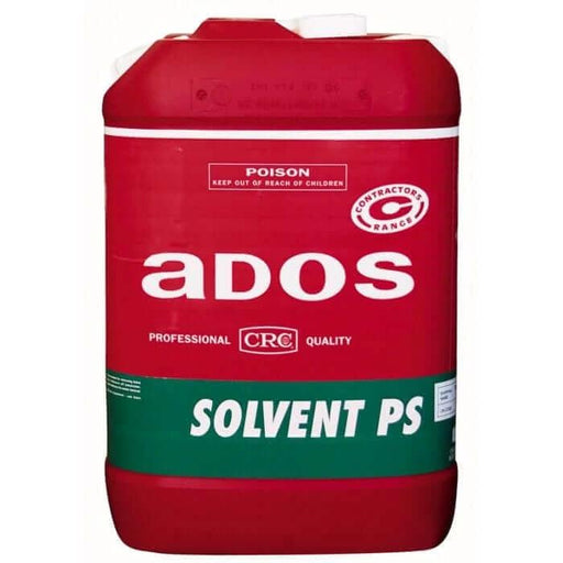 ADOS Solvent PS 20L container for cleaning dried adhesives without surface damage.