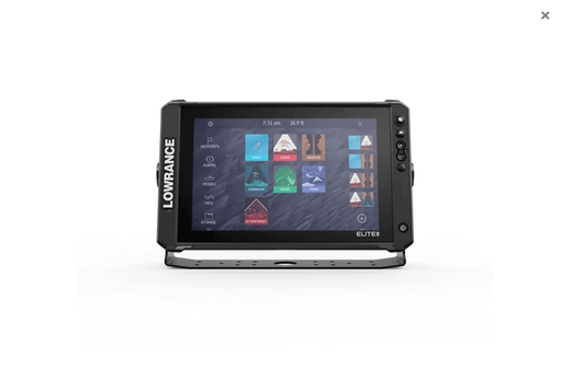 ELITE FS 12 W/ active imaging 3-in-1 transducer (aus/nz) display screen with fishfinding tools interface.