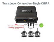 Transducer Connection-Single CHIRP with Simrad S5100 CHIRP Sonar Module showing connection ports for transducers.