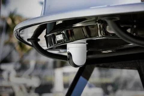 Sionyx Nightwave Camera mounted on a boat for low-light marine navigation.