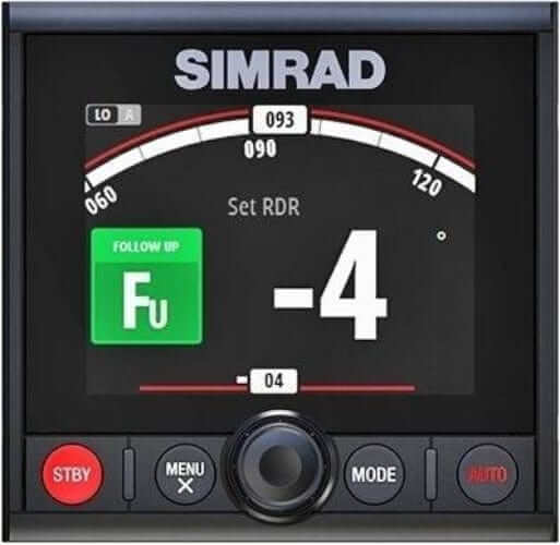 Simrad AP44 Autopilot Controller UNIT 000-13289-001 display showing autopilot settings and controls.