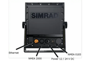 R2009 Radar Control Unit back view showcasing Ethernet and NMEA 0183 connectivity options.