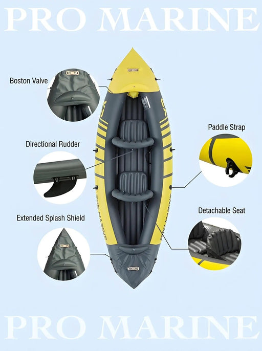 SportZone.co.nz Outdoor Recreation > Boating > Canoes & Kayaks Advanced Elements Inflatable Kayak 2 Person Convertible Yellow Advanced Elements Inflatable Kayak 2 Person Convertible Yellow