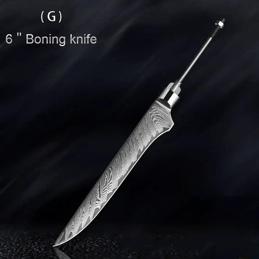 Damascus Knife Embryo High Hardness Kitchen Knives 6DPDMCR7 202mm by China Dropship
