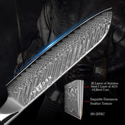 Kegani Santoku Knife 7 Inch Japanese Santoku Knife, 73 Layers AUS-10 Damascus Japanese Knife, FullTang G10 Handle Damascus Santoku Knife With Case & Sheath - Santoku Knife by China Dropship