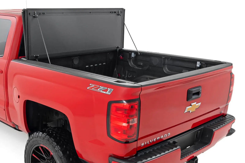 Hard Tri-Fold Flip Up Bed Cover Chevy/GMC 1500/2500HD/3500HD (14-19) by Magwarehouse.com