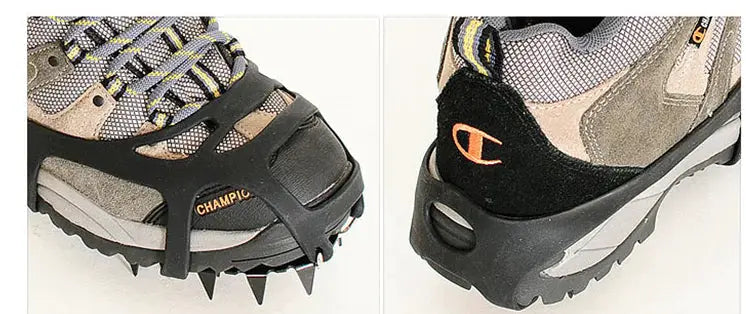 18-Tooth Stainless Steel Ice Crampons for Climbing - Silicone Anti-Slip Traction | M & L by Mead's Supply & Equipment Outfitters limited