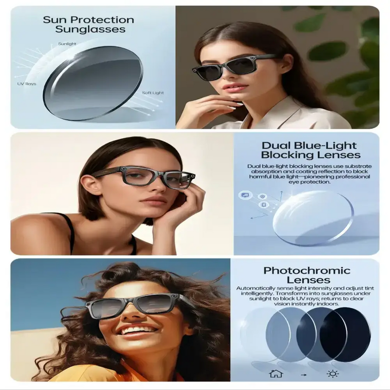AI Smart Glasses – 4K Camera, Translation, Music & Calls (4 models available) by Habicare