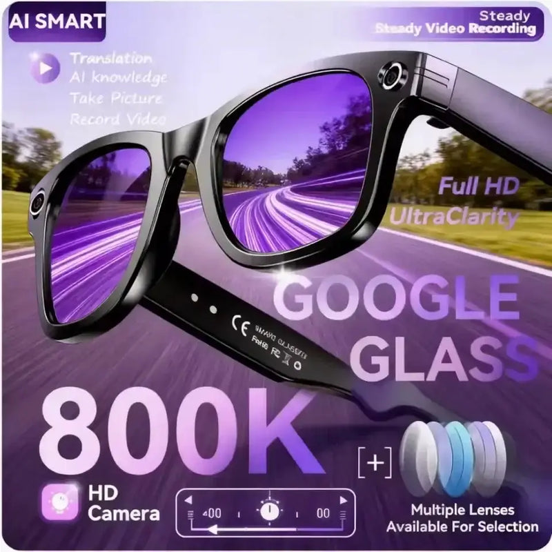 AI Smart Glasses 800W Camera – Photo/Video & Calls (different models available) by Habicare