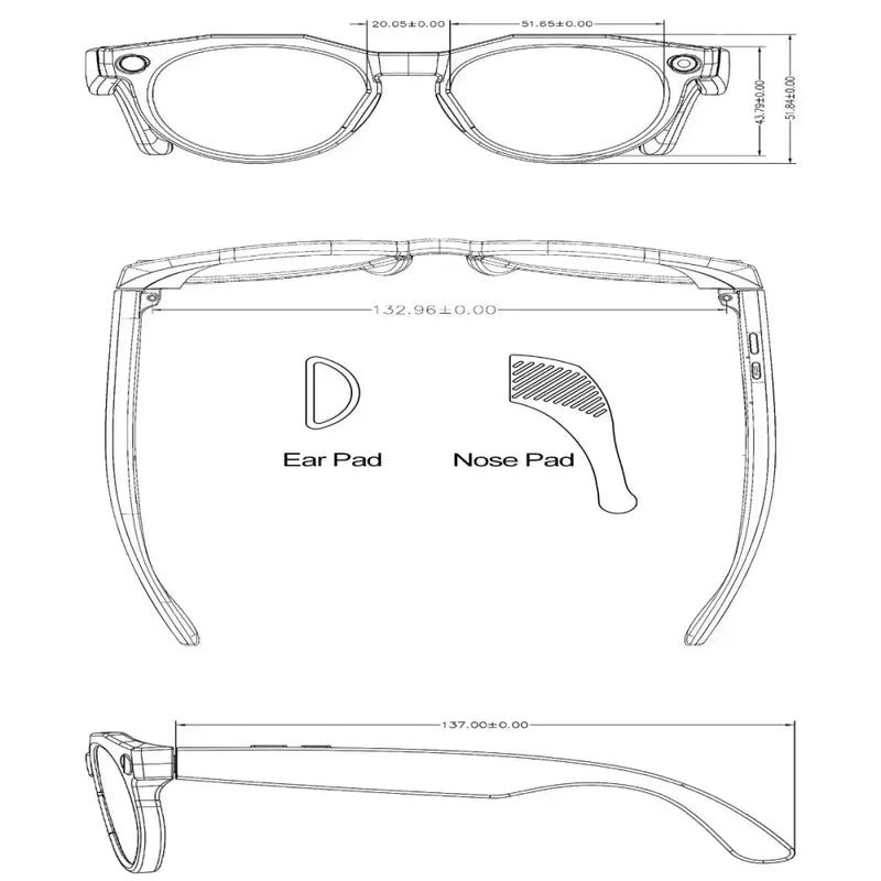 AI Smart Glasses with 4K Camera & Wi-Fi Transmission (different colours available) by Habicare