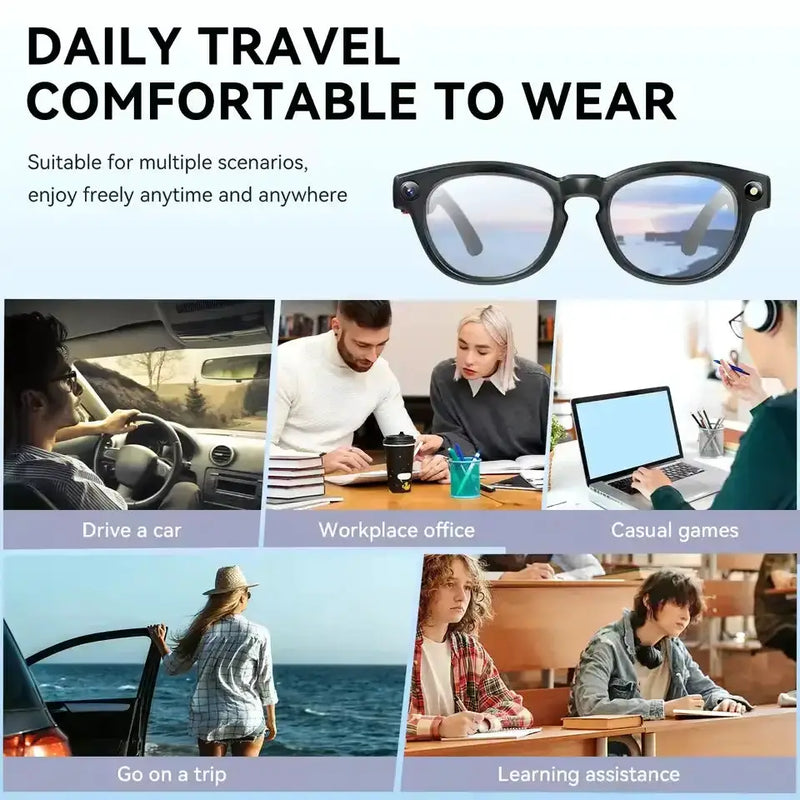AI Smart Glasses with 4K Camera & Wi-Fi Transmission (different colours available) by Habicare