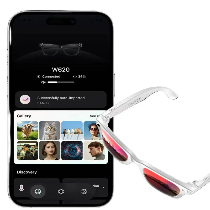 AI Smart Glasses with 5MP Camera & Bluetooth by Habicare