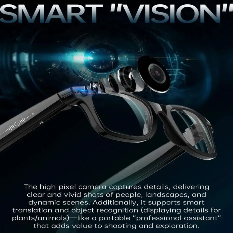 AI Smart Glasses with 5MP Camera & Bluetooth by Habicare