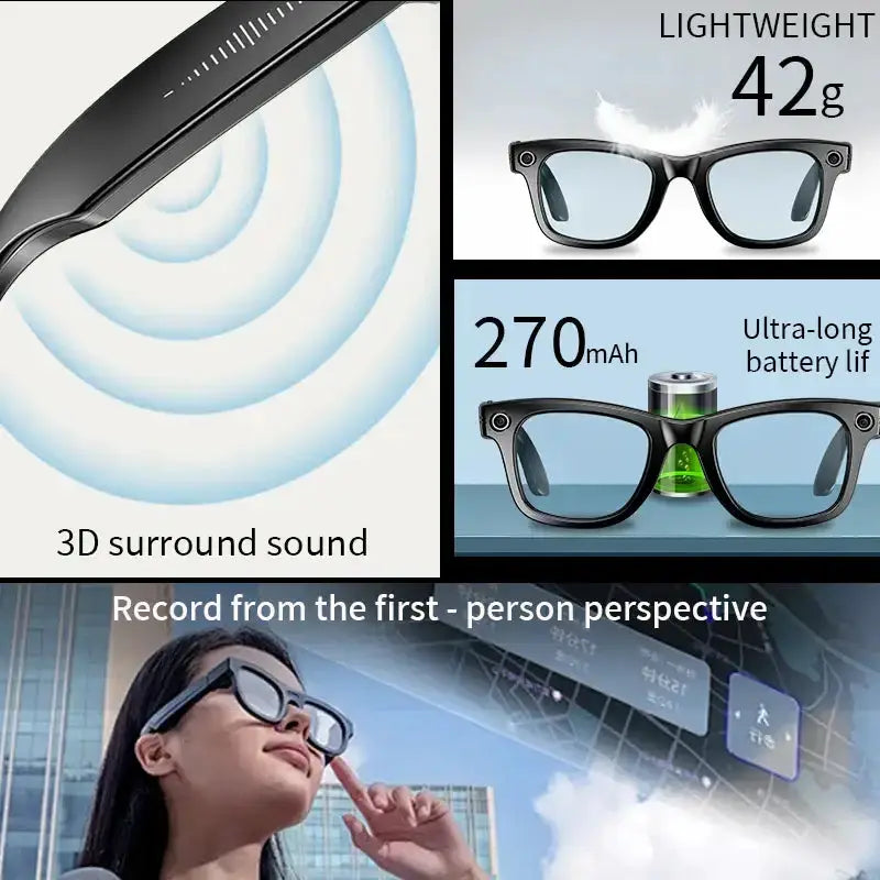 AI Smart Glasses with Camera & Bluetooth Call (different models available) by Habicare