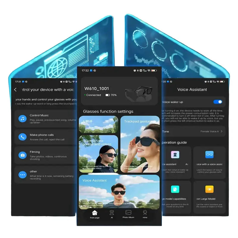 AI Smart Glasses with Camera & Bluetooth Call (different models available) by Habicare